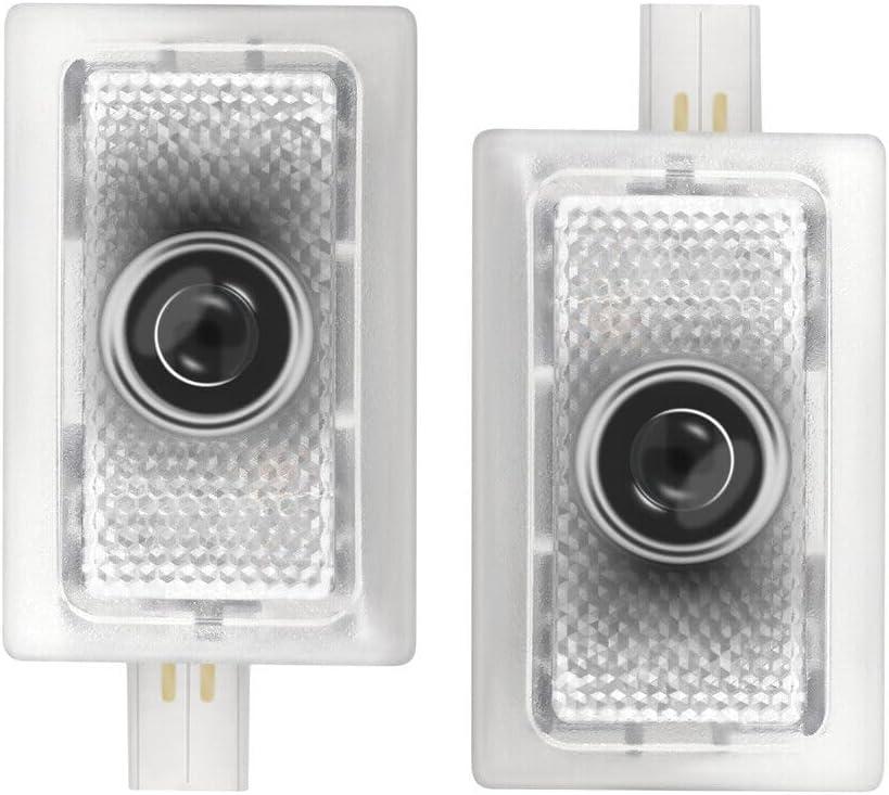 2 Pcs Door Lights Logo, Welcome Puddle Courtesy Step Lights Compatible with Challenger Accessories Never Fade Ghost Shadow Projector(Red R/T)
