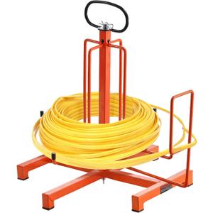 VEVOR Cable Dispenser, Floor or Stud Mounted, Wire Spool Rack, Portable Wire Rack Dispenser with Anti-Slip Metal Handle for Wiring Transport, Swivel Eyelet, for Electrical, Industrial and Retail Use