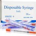 U-100 1ml 31 Gauge 5/16" Syringe, Individually Packed 100 Pack
