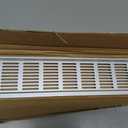 PATIKIL 24 x 3 Inch Door Air Vent Cover, 1 Pcs Heavy Duty Aluminum Grille Ventilation Cover Louvered with Mounting Screws for Cabinet Wardrobe Door, Silver