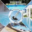 Lydsto S1 Lite Cordless Spa Hot Tub Vacuum Cleaner  90-Min Runtime, Powerful 20W Brushless Motor, Includes 3 Aluminum Poles, Lightweight Handheld Pool Vacuum to Clean Small Debris Types, Silver