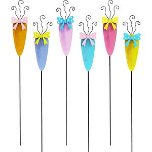 6 Packs Carrot Decorative Garden Stakes Easter Decorations,Cute Carrot Metal Yard Signs,Happy Easter Decorations Outdoor Yard for Spring Home Outside Lawn Front Porch Lawn Backyard Decor