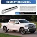 Front Upper Hood Bulge Molding Grille Trim Compatible with 2014-2021 Toyota Tundra Hood Scoop Grill Trim Hood Molding Replacement for 76180-0C030 (Chrome)
