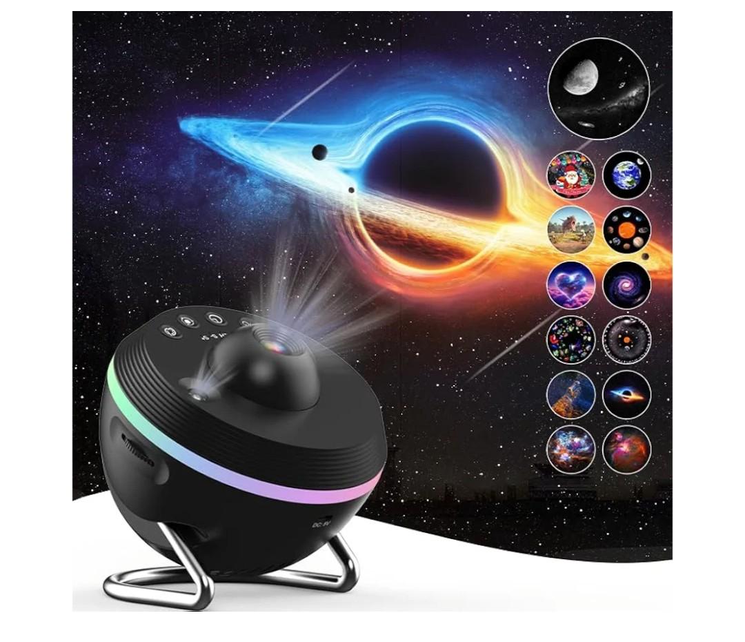 Star Projector,Flevo Galaxy Projector for Bedroom,with Planetarium Projector Night Light,4K Replaceable 13 HD Galaxy Discs,360 °Rotation,for Kids Christmas and Halloween,Party,Birthday,Valentines Gift