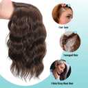 Kintama Brown Hair Topper for Women with Bangs - Clip-in Hair Piece for Thinning Hair - Volumizing Topper Wiglet for Instant Volume & Natural Look