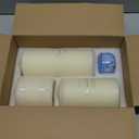 Dripless 3x4 3x6 3x8 Inch Ivory Pillar Candles, 3 Packs Unscented Long Lasting Large Different Sizes Cylinder Column Wax Candles for Home Table Decor Power Outage Emergency