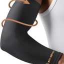 [360 Full Compression] Copper Arm Sleeves for Men & Women, [Ultra Breathable] Arm Brace for Forearm, Bicep, Triceps, Tennis Elbow, Basketball, Golf, Arthritis, Tendonitis, Bursitis