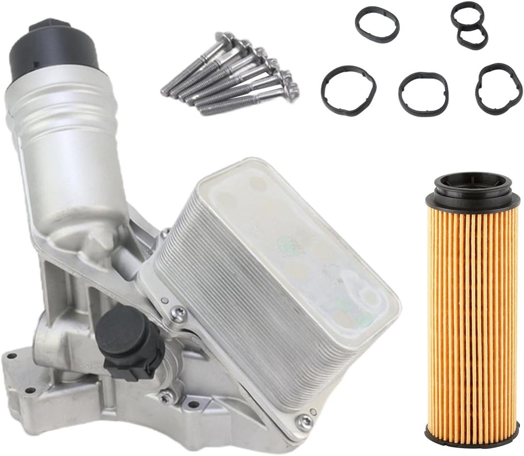 Aluminium Engine Oil Cooler Assembly For BMW 2013-2021 F22 G30 540i 640i 740i M240i 440i Replacement number# 11428583895 (Aluminum material)