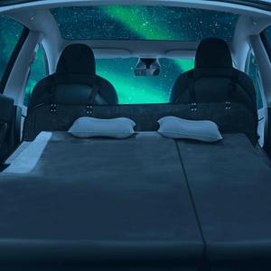 Tesla Model Y Camping Mattress Pad, 3 Inch Memory Foam Sleeping Pad Foldable Mattress for SUV Car Bed Conversion, Portable Foam Pad for Road Trips and Travel
