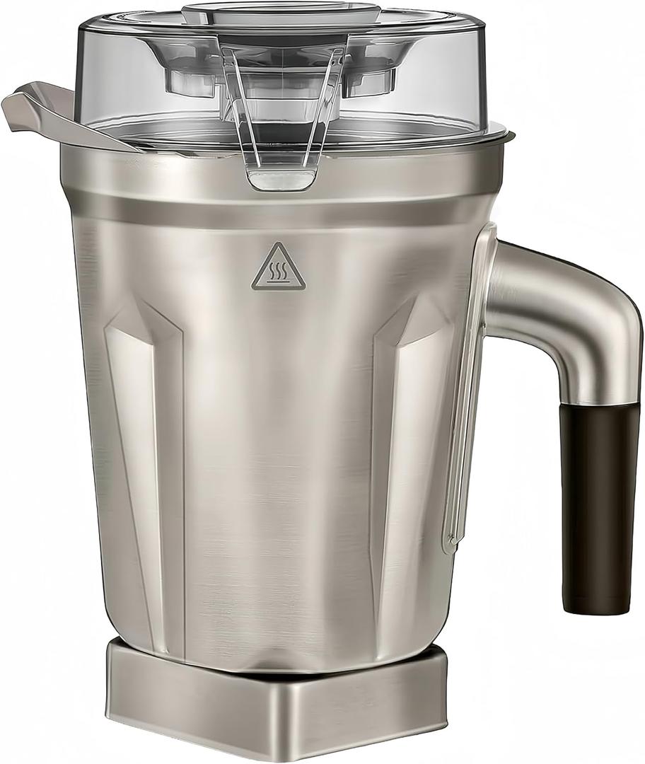 64-ounce Stainless Steel Container for Blender Pitchers, Compatible with Stainless Steel Container, for 5200 A3500 750 X5 E320 and Other Full-Size Blenders, Durable, BPA-Free