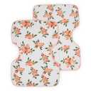 Little Unicorn Ultra-Absorbent Premium Burp Cloth 2 Pack | Soft on Baby's Skin | Larger Size | Ergonomic Design | Set of 2 (Watercolor Roses 2)