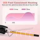 3/8 Inch Curling Iron, 9mm Small Curling Wand for Short & Long Hair, Ceramic Barrel Thin Curling Wand Iron with Adjustable Temperature, Holiday Birthday Gift for Women Girl