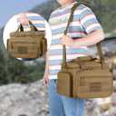 DSLEAF Tactical Range Bag for 4 Handguns, Pistol Shooting Range Bag with 6X Magazine Slots and Extra Pockets for and Essentials
