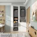 Twira 6-Shelf Hanging Closet Organizer, 2 Separable 3-Shelf Hanging Shelves, Hanging Storage with 3 Removable Drawers 4 Side Pockets, Storage Organizer for Closet, Nursery (Dark Grey)