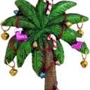 Tropical Christmas Palm Tree Hanging Ornament, 5 1/2 Inch
