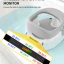 Baby Bath Seat for Babies 6 Months & Up, Bath Seats for Babies Sitting Up, 3 Baby Bath Toys, Open Design, Non-Slip, Compact Toddler Bath Seat. (Grey)