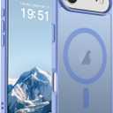 SUPFINE Magnetic for iPhone Air Case (Compatible with MagSafe)(Military Grade Drop Protection) Slim Translucent Matte Shockproof with Anti-Fingerprint Phone Cover for 17 Air, Blue Purple