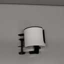 Luxury 2-in-1 Anti-Spill Cup Holder with Under Desk Headphone Hanger (White)