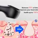 Vibrating and Rotating Face Scrubber, Waterproof Rechargeable Facial Cleansing Brush, 8 Modes Face Brush for Exfoliating and Massaging, for Removing BlackheadMatte Black
