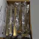 Ravinte 10 Pack Solid 4 Inch Square Cabinet Handles Champagne Bronze Pulls for Drawers and Kitchen Cabinets - Hardware Handles