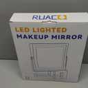 Ruacq Rechargeable Wall Mounted Makeup Mirror with Lights, Double Sided 1X/10X Magnifying Vanity Mirror with 3 Color Lighting, Touch Screen Dimmable, 360° Rotation Extension Foldable Arm(Matte Black)