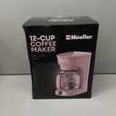 MELLERHOME 12-Cup Pink Coffee Maker - Borosilicate Carafe, Auto-Off, Pink Accessories, Reusable Filter, Anti-Drip, Kitchen Appliances, Keep-Warm Function, Kitchen Dcor