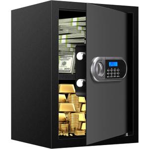 3.0 Cuft Large Safes for Home Use Fire and Water Proof, Anti-Theft Digital Security Safe Box With Programmable Keypad & Spare Keys, Home Safes Water and Fireproof for Documents Money Valuables (2.8 Cubic Feet)