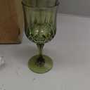 7OZ Plastic Wine Glasses, Reusable Vintage Goblets Unbreakable Drinking Glasses Crystal Water Cups Champagne for Wedding, Parties (100, Light Green)