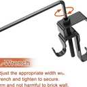 6 Pcs Brick Hook ClipsStainless Steel Brick HangerNo Drill Brick Wall Clips for Outdoor Heavy Duty Decor Fit 1-3/4" to 2-3/4" Black