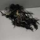 BARSDAR 18 Inch Claw Clip Highlight Ponytail Extension – Thick Soft Wavy Curly Clips in Ponytail Hairpieces for Women – Natural Looking Synthetic Claw Clip Hair Extensions – Black Mix Blonde