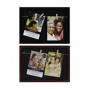 Wooden Frame Holds 2 Photos 4X6-Inch, One Frame