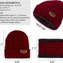 3-Pieces Winter Beanie Hat Scarf and Touch Screen Gloves Set Warm Knit Skull Cap for Men Women
