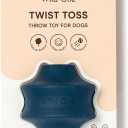 Wild One Twist Toss Dog Toy 100% Natural Rubber, Fun to Chew, Durable for Average Chewers, Fetch Toy, Treat Dispensing Blue (Large (Single))