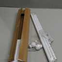 SMODBRODRE Curtain Rods for Window 32 and 48, White 5/8 inch Splicing Single Window Curtain Rod Set with Brackets