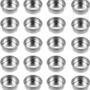 Uonlytech 20Pcs Tea Light Tins Cups Metal Tea Light Case Containers Empty Scented Candle Cup DIY Tealight Candle Holders for Christmas Wedding Table Decoration