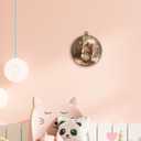 Hxlac Fall Squirrel Round Wall Art Framed, Fall Animal Maple Leaves Round Wall Decor, Rustic Autumn Squirrel Hanging Canvas Prints Wall Sculptures for Farmhouse Home Living Room Decor, 10x10 Inch