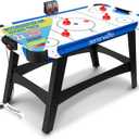 SereneLife 54 Inch Air Hockey Game Table w/Powerful Motor, Light-up Scoreboard, AC in Line Power Switch Includes 2 Pucks, 2 Pushers