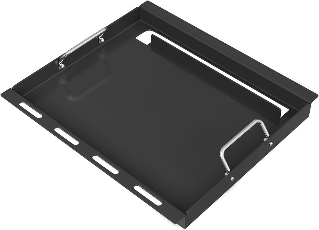 Full Size Griddle Inserts for Weber Spirit 200 Series Gas Grills, 7637 Flat Top Grill Griddle with Handles Replacement Part for Weber GS4 Spirit I & II S-210 E-210 E-220, Carbon steel, Black