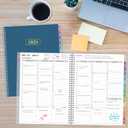 3 x 2026 Appointment Book, 30 Minutes-Hourly, Weekly  Monthly Calendar Planner 2026, Jan 2026 - Dec 2026, 8.5'' x 11'', 2026 Daily Planner with Tabs Pocket, Flexible Cover, Great for Office, Home, School (Light Blue)