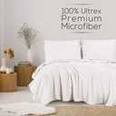 Mueller Luxury 6 PC Full Size Bed Sheets, Super Soft 1800, Deep Pocket up to 16" Full Size Sheets, Transfers Heat, Breathes Better, Hypoallergenic, Wrinkle-Resistant, Oeko-TEX, White