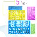 2 x Mr. Pen Letters and Numbers Alphabet Templates, Letter Stencils, Pack of 5