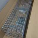 TeqHome Humane Animal Cage Trap,26"x9"x10" Heavy Duty Foldable Collapsible Galvanized Steel Live Trap for Stray Cats, Raccoons, Groundhogs,Squirrel,Chipmunk,Indoor/Outdoor Use,Easy to Catch & Release
