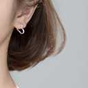 Silver Heart Hoop Earrings for Women Girls Small Heart Shaped Huggie Hoop Earrings Hypoallergenic Cartilage Huggies Earings for Jewelry Gifts