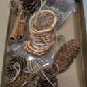 Liliful 30 Pcs Christmas Tree Decorations Dried Natural Orange Slices Natural Pine Cones Rustic Ornaments Bulk Aniseed Cinnamon Sticks for Christmas Tree DIY Crafts Home Decorations (Cute Style)