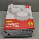 QPAU Snow Tube with Premium Canvas Cover 2 Pack for Kids and Adults, 48'' Inflatable Heavy Duty Snow Tube Made by Thickened Bottom, Sled Winter Outdoor Fun Toys for Children Boys Girls (Red & Red)