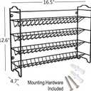 SWOMMOLY Spice Rack Organizer with 36 Empty Square Spice Jars, 396 Spice Labels with Chalk Marker and Funnel Complete Set, for Countertop, Cabinet or Wall Mount, Black