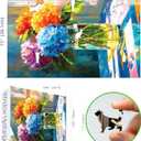 Hydrangea Puzzles for Adults 500 Pieces, Front of Window Blossom Flowers Art Jigsaw Puzzles for Family Fun Challenging, Party Game Gifts Decoration (23 x 15 Inch)