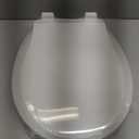 Toilet Seat Round Soft Close 16.5'', Toilet Lid Slow Close Quiet No Slam, Easy Installation & ReleaseSafe PP Material Easy Clean, Comfortable Ergonomic Design, White Plastic