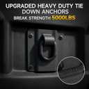 Unionlux Fit for F150 Tie Down Anchors, Upgraded Super Heavy Duty MBS5000LBS Coating Hook Truck Bed Tie Down Anchors Fit for 2015-2026 F150 F250 F350 & Raptor OE# FL3Z-99000A64-B & FL3Z-9928408-AB