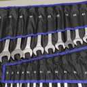 HITORK 25 Piece Metric Wrench Set (6-32 mm) CrV Steel Matt Finish with Polished Head 12 Point Box End 15 Offset Roll Up Pouch Durable Combination Wrench Set for Home, Garage & Auto Repair